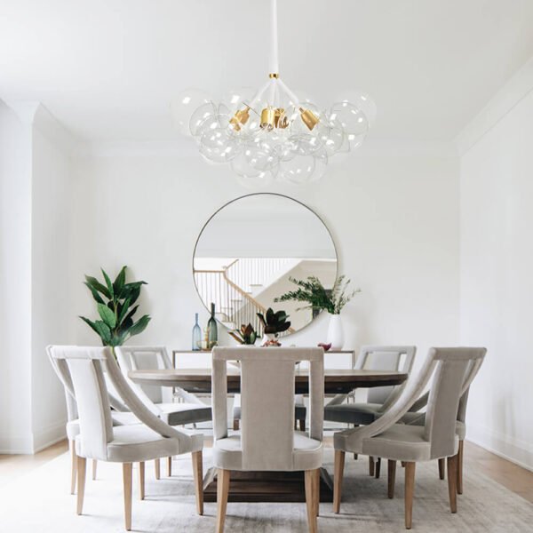 Modern Bubble Glass Chandelier / Semi Flush Mount - Image 4