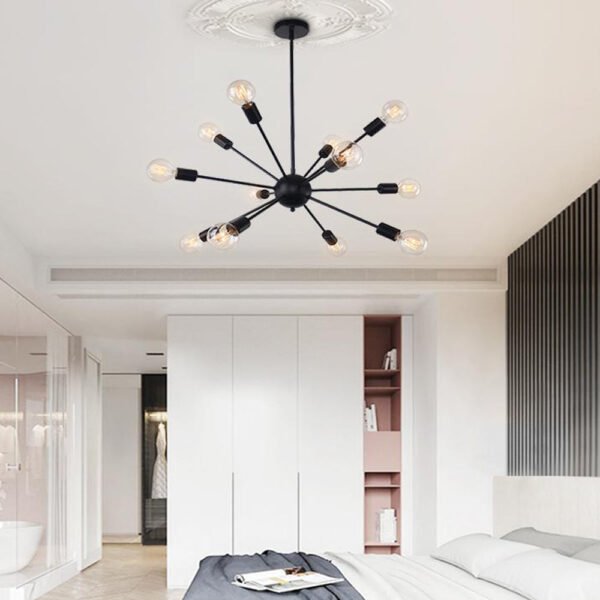 Modern Mid-Century Sputnik Sphere Chandelier - Image 8
