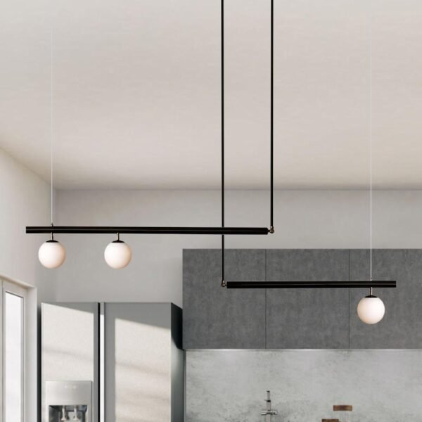3-Light Linear Kitchen Chandelier - Image 2