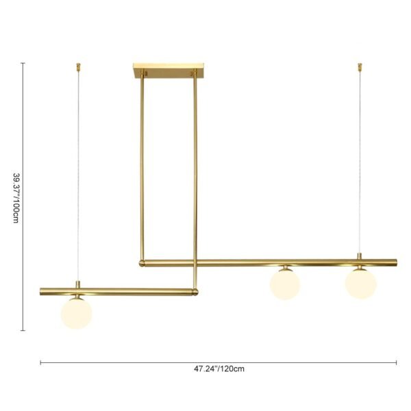 3-Light Linear Kitchen Chandelier - Image 12
