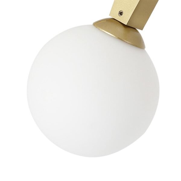 Modern 8-Light Brass Sphere Chandelier - Image 8