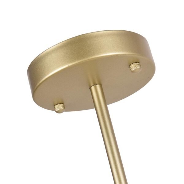 Modern 8-Light Brass Sphere Chandelier - Image 6