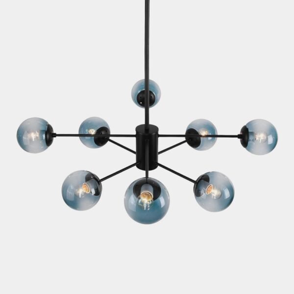 Modern Blue Glass Bubble Chandelier - Image 5