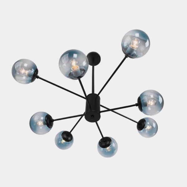 Modern Blue Glass Bubble Chandelier - Image 8