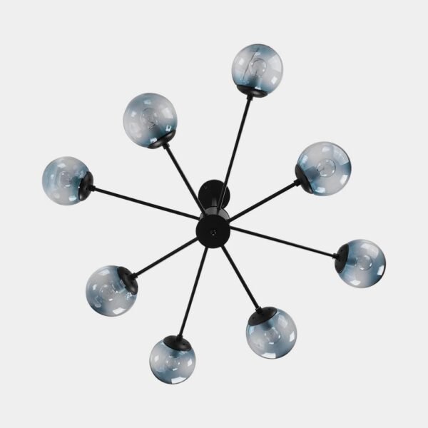 Modern Blue Glass Bubble Chandelier - Image 7