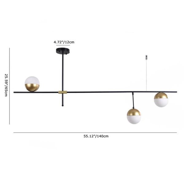 Mid-Century Modern 3-Light Kitchen Island Chandelier - Image 13