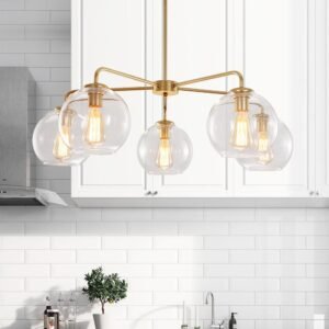 Mid-Century Modern Classic Blown Glass Bubble Chandelier