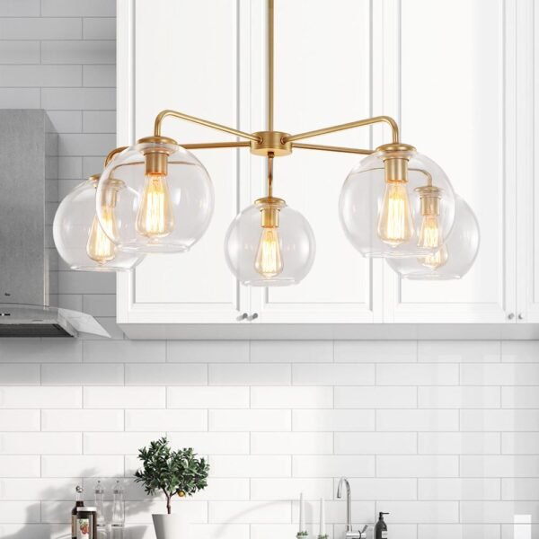 Mid-Century Modern Classic Blown Glass Bubble Chandelier