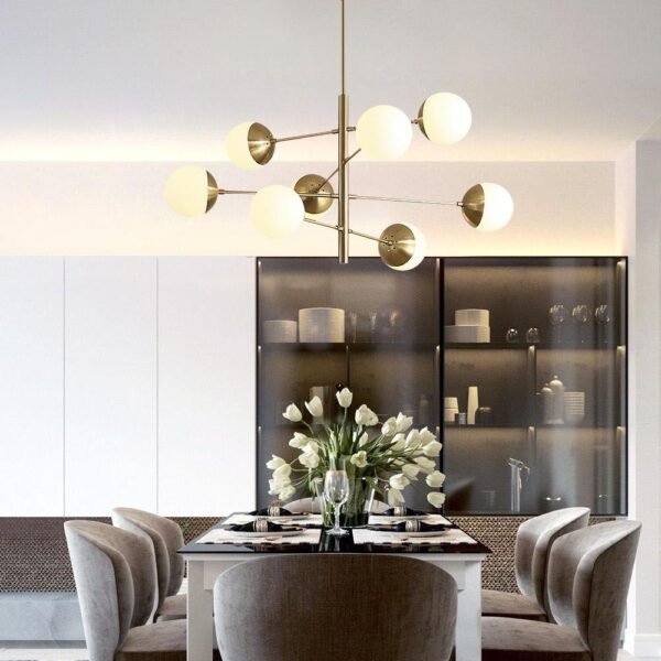 Mid-Century Globe Sputnik Sphere Chandelier - Image 2