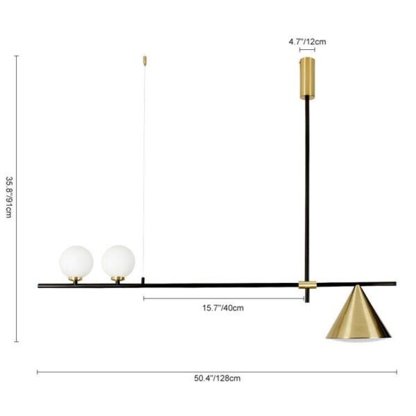 Modern 3-Light Chandelier for Kitchen Island - Image 9
