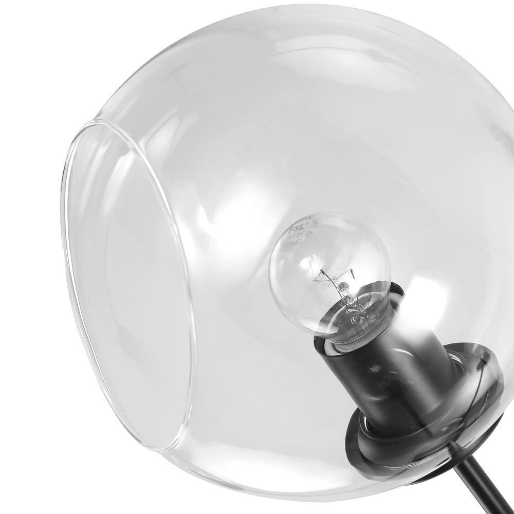 Modern 6-light Black Glass Globe Sputnik Chandelier - Image 9