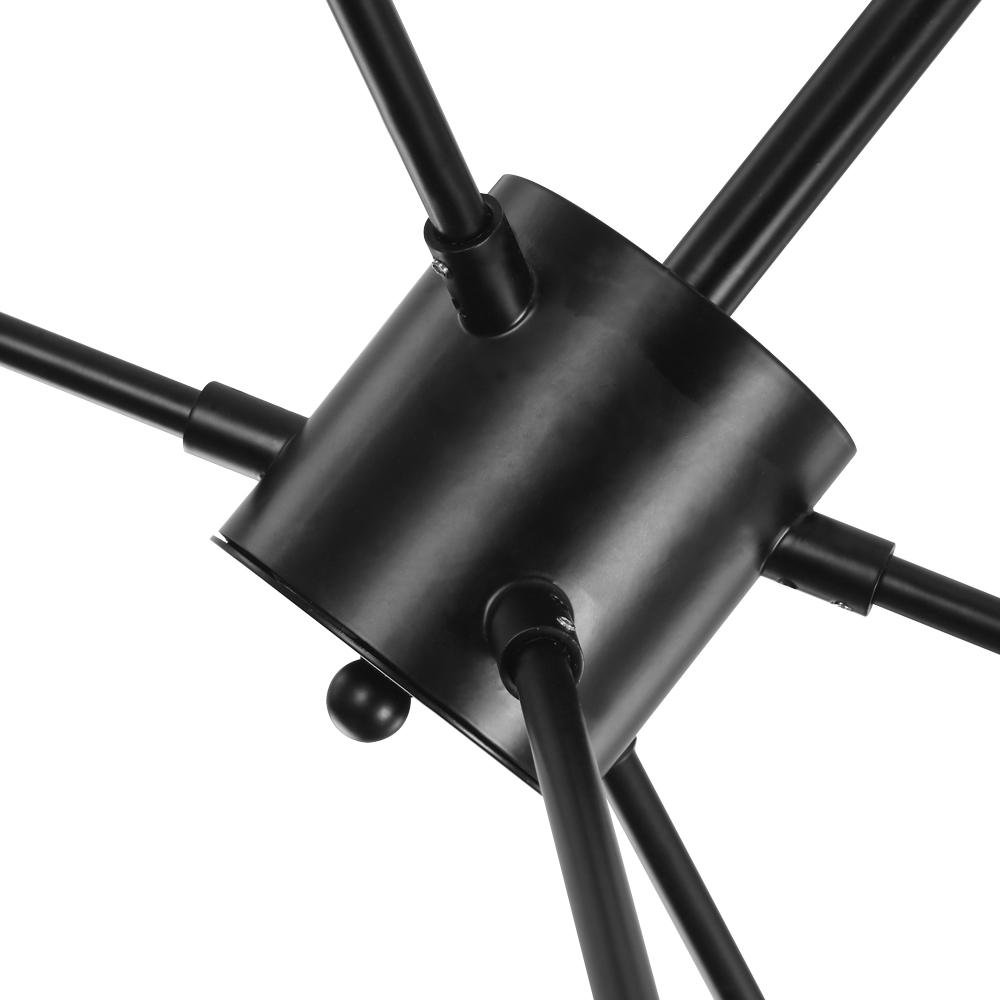 Modern 6-light Black Glass Globe Sputnik Chandelier - Image 10