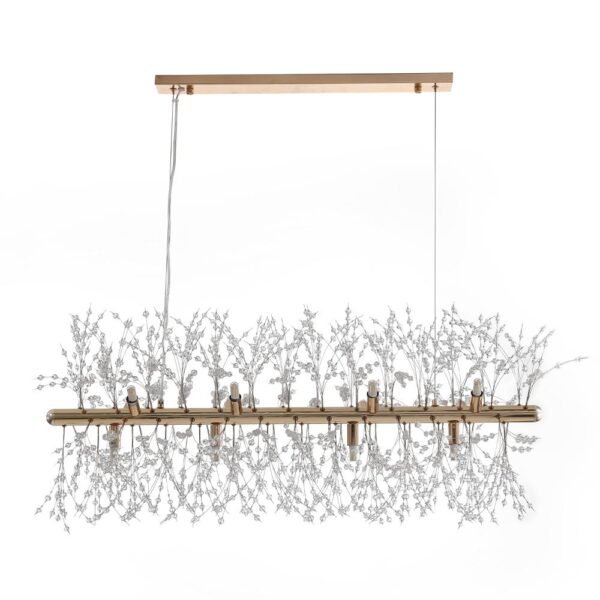 Modern 12-Light Crystal  Linear Chandelier - Image 11
