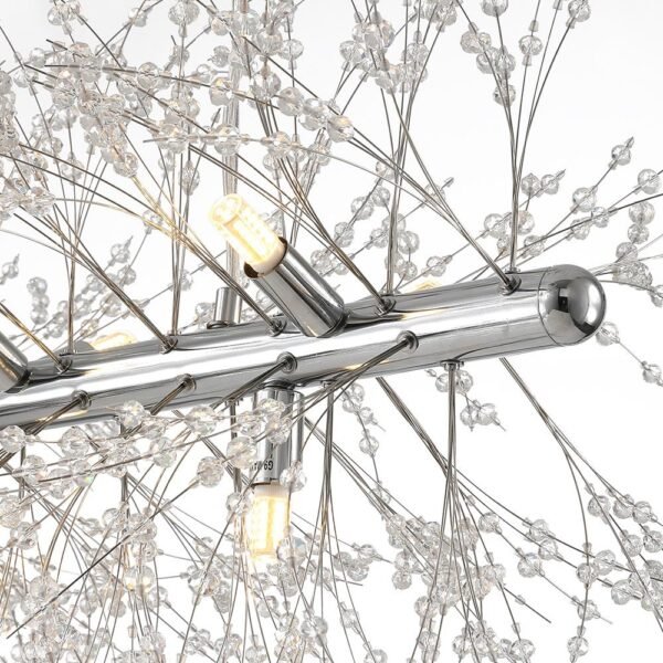 Modern 12-Light Crystal  Linear Chandelier - Image 12