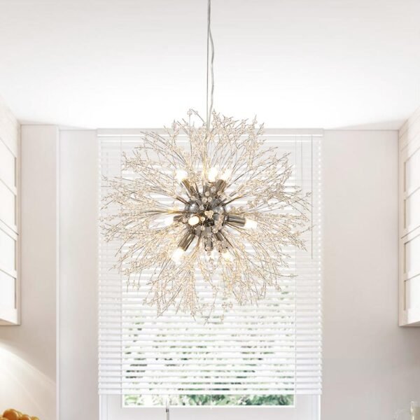 Modern 9-Light Sputnik Chandelier - Image 6