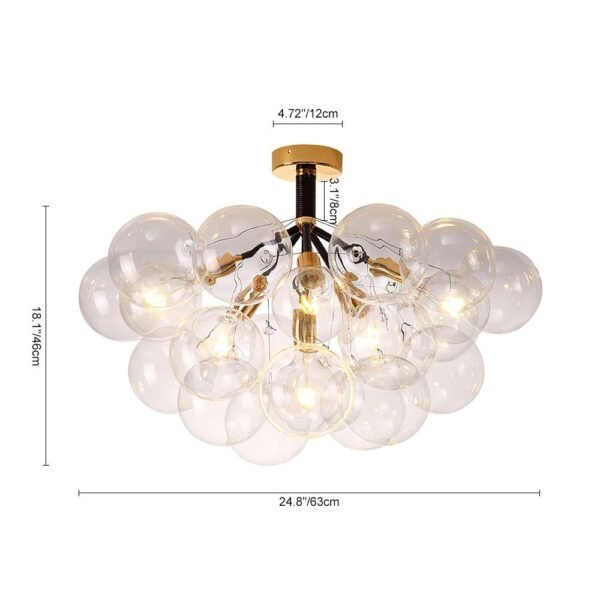 Modern Bubble Glass Chandelier / Semi Flush Mount - Image 11