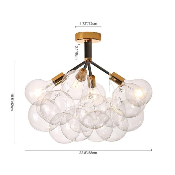 Modern Bubble Glass Chandelier / Semi Flush Mount - Image 10