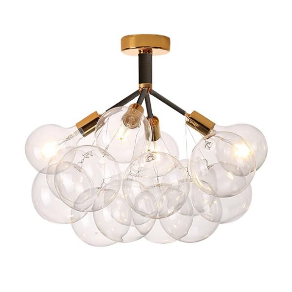 Modern Bubble Glass Chandelier / Semi Flush Mount - Image 12