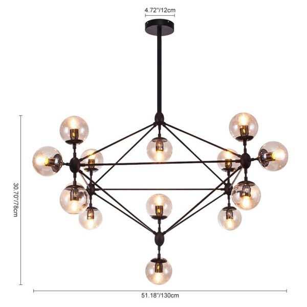 Modern Modo 10/15-Light Transparent Glass Chandelier - Image 10