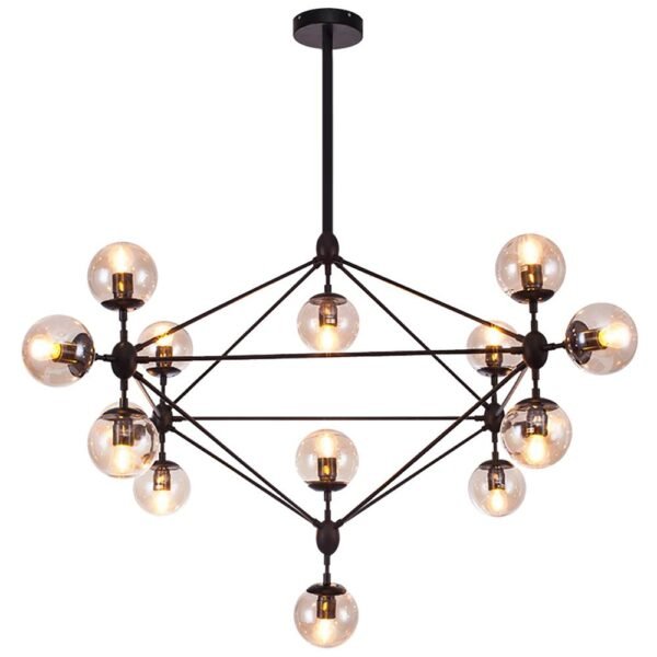 Modern Modo 10/15-Light Transparent Glass Chandelier - Image 6