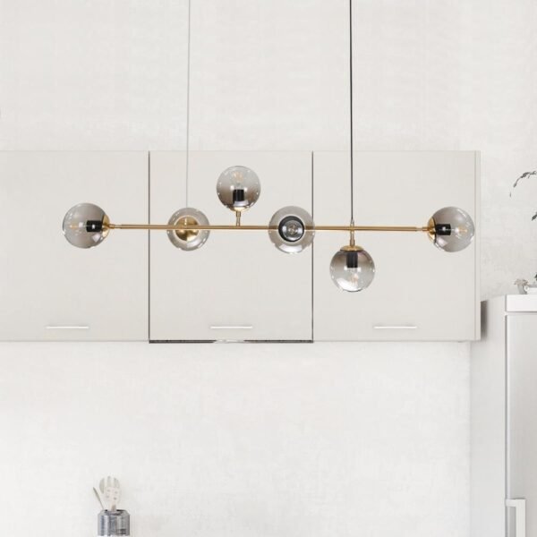 Modern Glass Globe Linear Bubble Chandelier - Image 5
