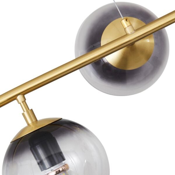 Modern Glass Globe Linear Bubble Chandelier - Image 8