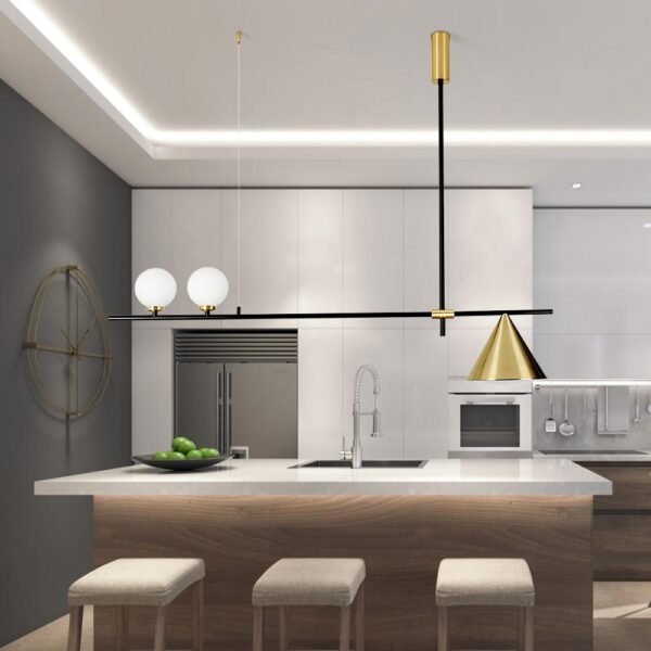 Modern 3-Light Chandelier for Kitchen Island