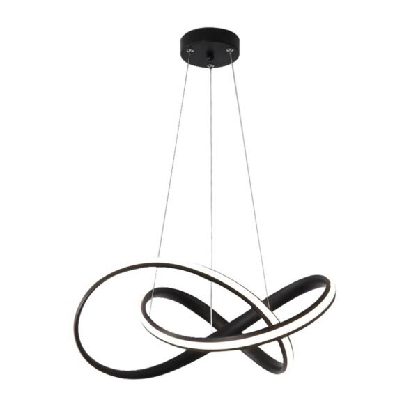 Modern Twisted Ribbon LED Chandelier Light - Image 3
