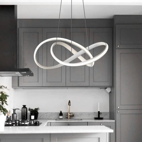 Modern Twisted Ribbon LED Chandelier Light