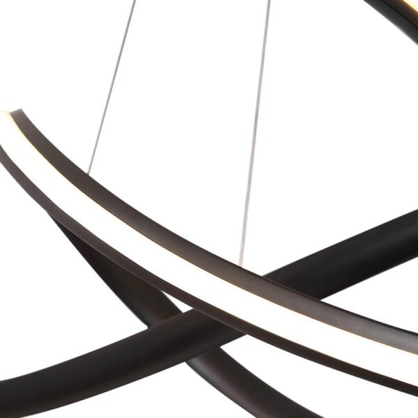 Modern Twisted Ribbon LED Chandelier Light - Image 6