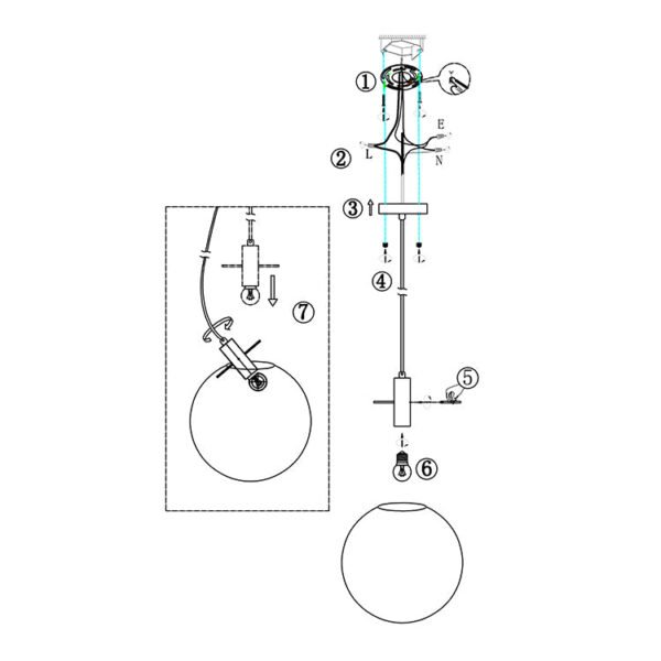 One-Light Glass Pendant Light - Image 14