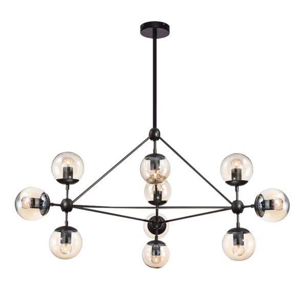 Modern Modo 10/15-Light Transparent Glass Chandelier - Image 5