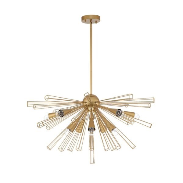 10-Light Modern Sputnik Sunburst Chandelier - Image 7
