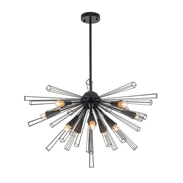 10-Light Modern Sputnik Sunburst Chandelier - Image 4