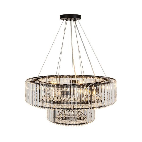 12-Light Modern 2-Tier Crystal Chandelier - Image 10