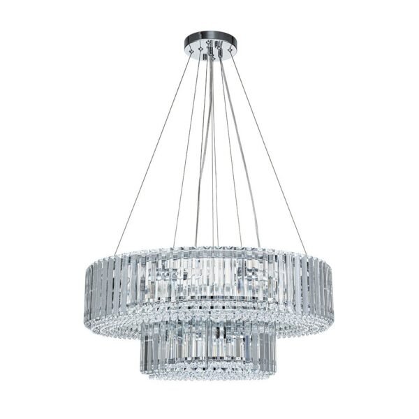 12-Light Modern 2-Tier Crystal Chandelier - Image 7