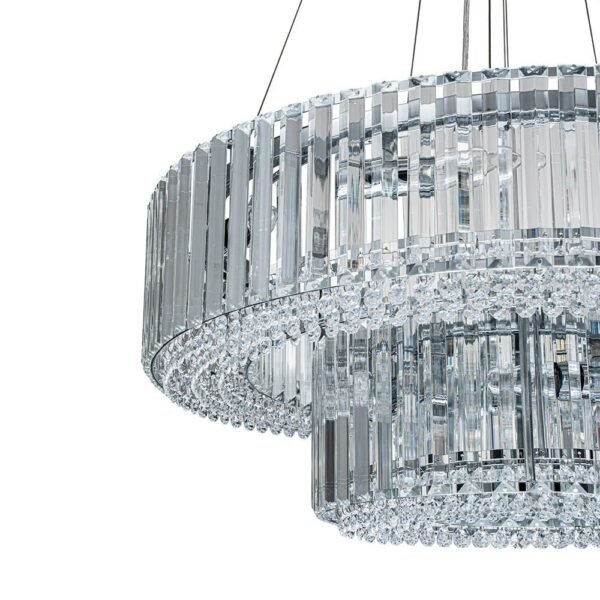 12-Light Modern 2-Tier Crystal Chandelier - Image 13