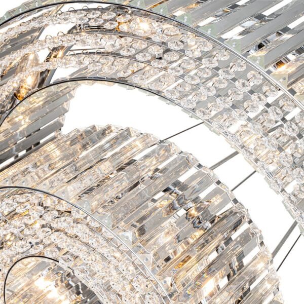 12-Light Modern 2-Tier Crystal Chandelier - Image 14