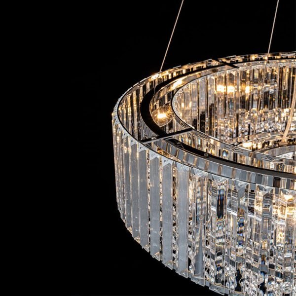 12-Light Modern 2-Tier Crystal Chandelier - Image 17