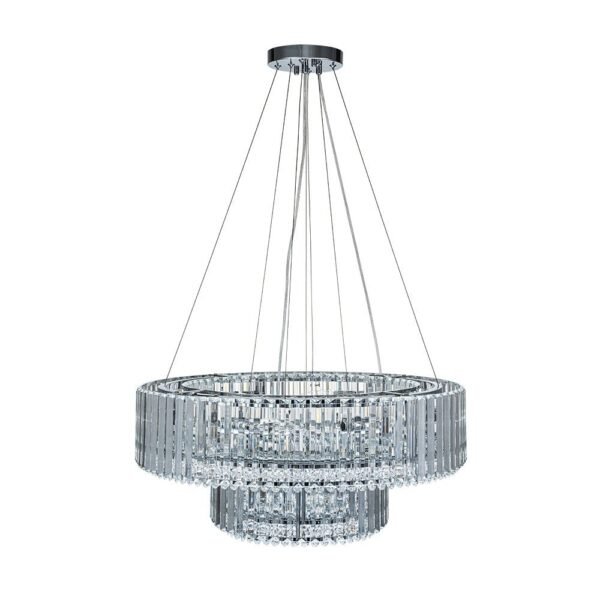 12-Light Modern 2-Tier Crystal Chandelier - Image 12