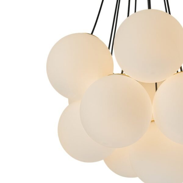 13-Light Cluster Opal Glass Bubble Chandelier - Image 11