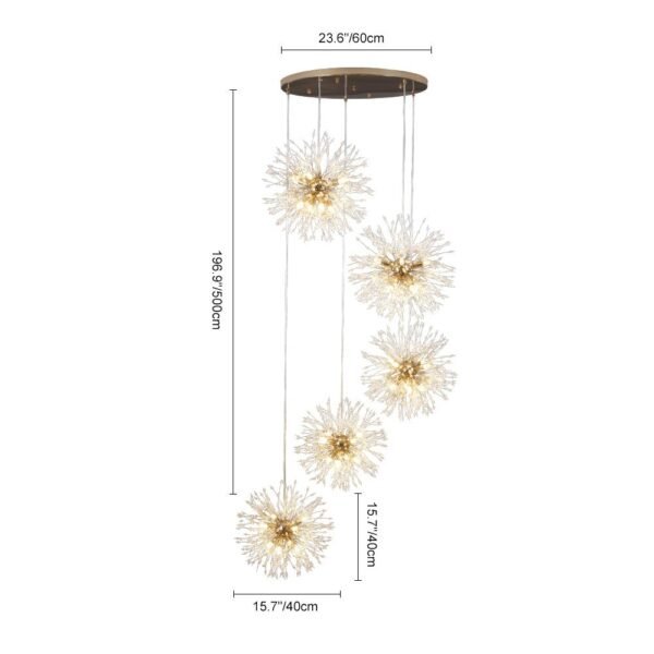 24/40-Light Modern Large Sputnik Firework Chandelier - Image 5