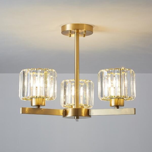 3 Light Crystal Shaded Sputnik Chandelier - Image 6