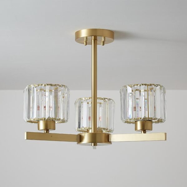 3 Light Crystal Shaded Sputnik Chandelier - Image 5