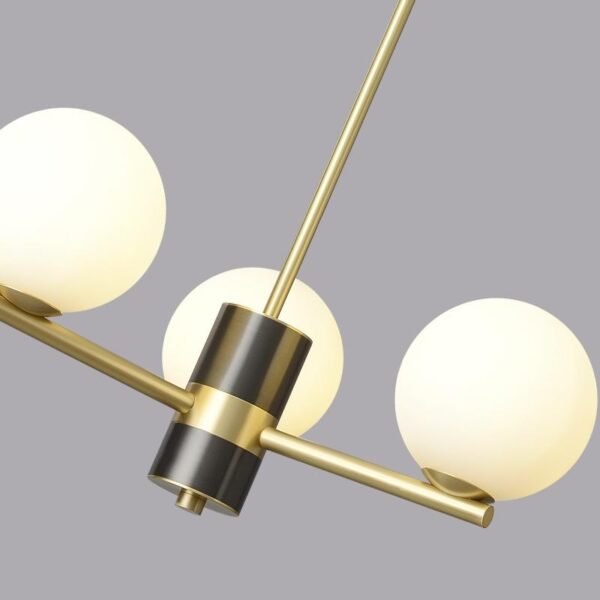 3-Light Sputnik Chandelier with Opal Glass Globes - Image 10