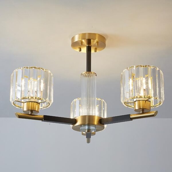 3 Light Sputnik Chandelier with Three Arms - Image 7