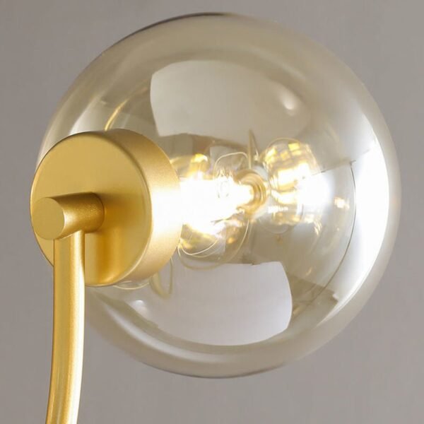 4 Light Crystal Amber Glass Sputnik Chandelier - Image 9