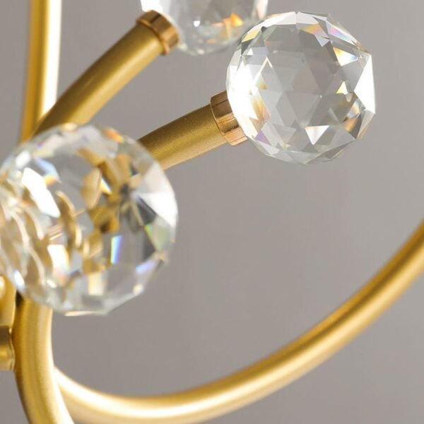 4 Light Crystal Amber Glass Sputnik Chandelier - Image 10