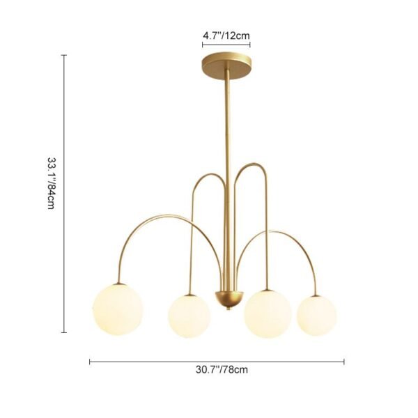 4 Light Drop Down Pendant Chandelier - Image 8