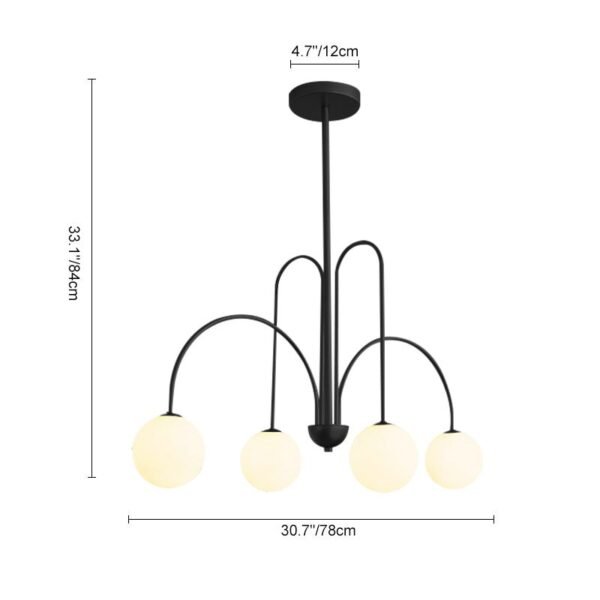 4 Light Drop Down Pendant Chandelier - Image 9